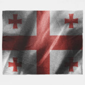 Couverture Polaire Drapeau de soie de Géorgie (Devant (Horizontal))