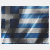 Couverture Polaire Drapeau de soie de Grèce (Devant (Horizontal))