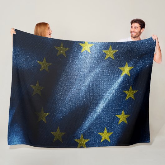 Couverture Polaire Drapeau de soie de l'UE (En situation)