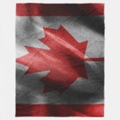 Couverture Polaire Drapeau de soie du Canada (Devant)