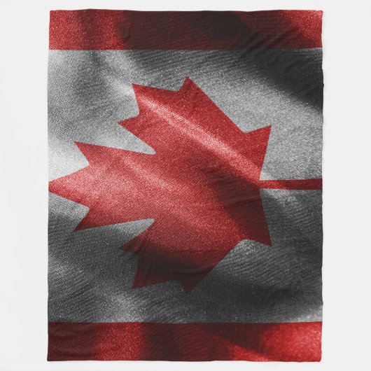 Couverture Polaire Drapeau de soie du Canada (Devant)