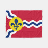 Couverture Polaire Drapeau de St Louis, Missouri (Devant (Horizontal))