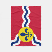 Couverture Polaire Drapeau de St Louis, Missouri (Devant)