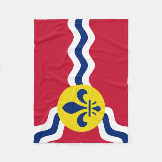 Couverture Polaire Drapeau de St Louis, Missouri (Devant)