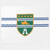Couverture Polaire Drapeau de Surrey (Colombie-Britannique, Canada) (Devant (Horizontal))