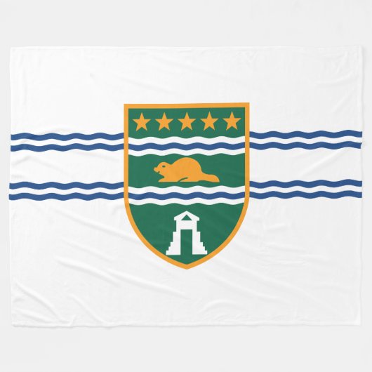 Couverture Polaire Drapeau de Surrey (Colombie-Britannique, Canada) (Devant (Horizontal))