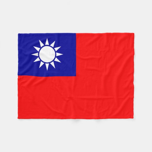 Couverture Polaire Drapeau de Taïwan (Devant (Horizontal))