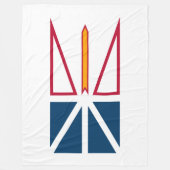 Couverture Polaire Drapeau de Terre-Neuve-et-Labrador (Canada) (Devant)