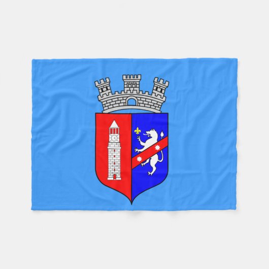 Couverture Polaire Drapeau de Tirana, Albanie Blanche polaire (Devant (Horizontal))