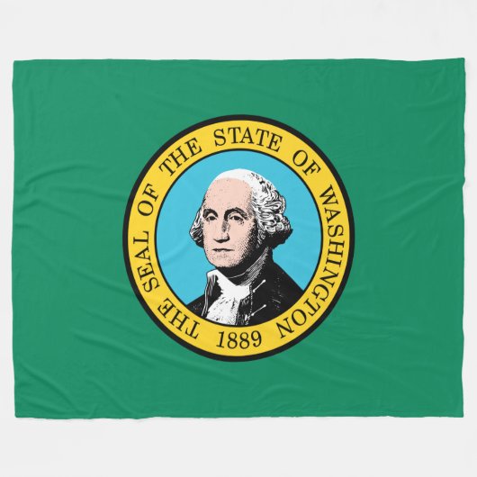 Couverture Polaire Drapeau de Washington (Devant (Horizontal))