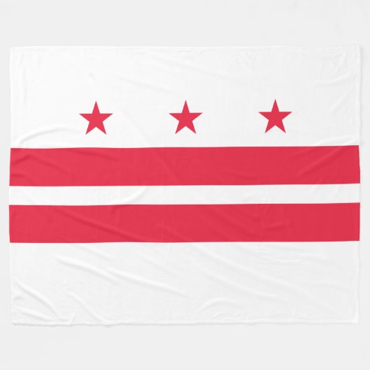 Couverture Polaire Drapeau de Washington D.C. (District de Columbia) (Devant (Horizontal))