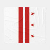 Couverture Polaire Drapeau de Washington DC (Devant (Horizontal))