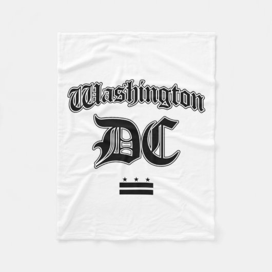 Couverture Polaire Drapeau de Washington Dc Souvenir Manches Longues (Devant)