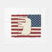 Couverture Polaire Drapeau d'éléphant patriotique Conception vectorie (Devant (Horizontal))
