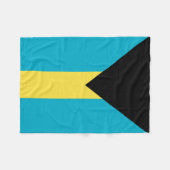 Couverture Polaire Drapeau des Bahamas (Devant (Horizontal))