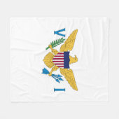 Couverture Polaire Drapeau des îles Vierges américaines (Devant (Horizontal))
