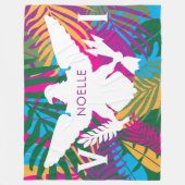 Couverture Polaire Drapeau des îles Vierges américaines, Feuilles tro (Devant)