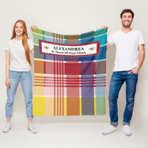 Couverture Polaire Drapeau des îles Vierges américaines St. Thomas Ma