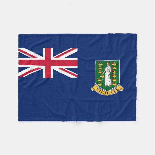 Couverture Polaire Drapeau des îles Vierges britanniques (Devant (Horizontal))