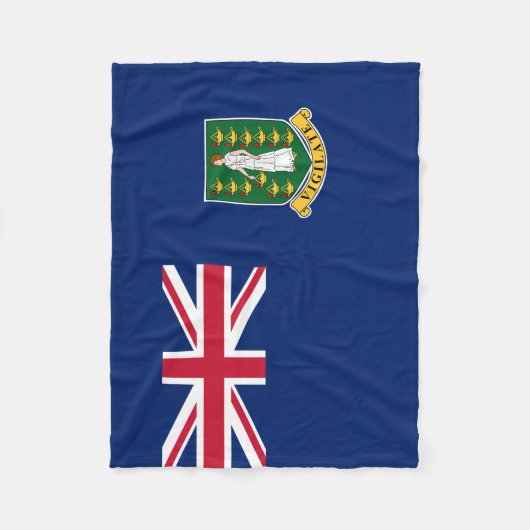 Couverture Polaire Drapeau des îles Vierges britanniques (Devant)