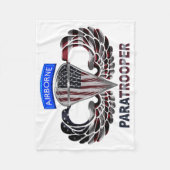 Couverture Polaire Drapeau des parachutistes américains chauds (Devant)