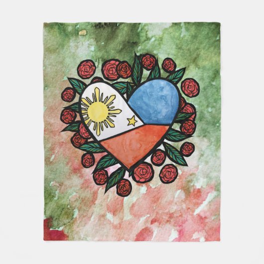 Couverture Polaire Drapeau des Philippines (Devant)