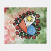 Couverture Polaire Drapeau des Philippines (Devant (Horizontal))