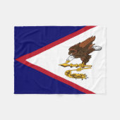 Couverture Polaire Drapeau des Samoa américaines patriotiques (Devant (Horizontal))