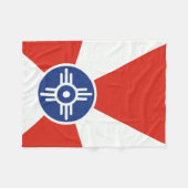 Couverture Polaire Drapeau des TIC Wichita Kansas (Devant (Horizontal))