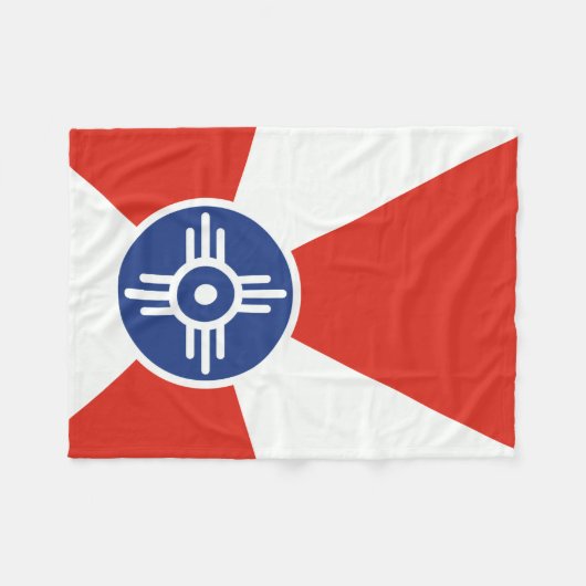 Couverture Polaire Drapeau des TIC Wichita Kansas (Devant (Horizontal))