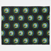 COUVERTURE POLAIRE DRAPEAU D'ÉTAT À FEUILLAGE PERSISTANT DE WASHINGTO (Devant (Horizontal))