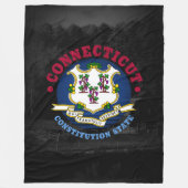 COUVERTURE POLAIRE DRAPEAU D'ÉTAT CONSTITUTION CONNECTICUT (Devant)