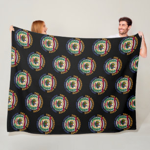 COUVERTURE POLAIRE DRAPEAU D'ÉTAT DE LA MONTAGNE DE VIRGINIE OCCIDENT