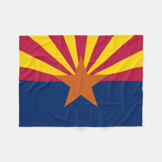 Couverture Polaire Drapeau d'État de l'Arizona (Devant (Horizontal))