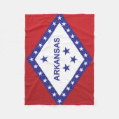 Couverture Polaire Drapeau d'État de l'Arkansas, États-Unis (Devant)