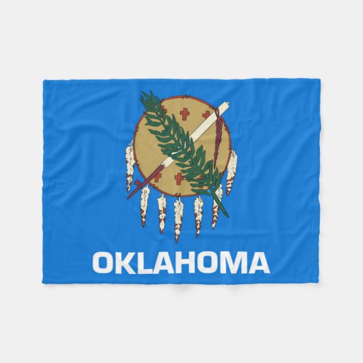 Couverture Polaire Drapeau d'État de l'Oklahoma, États-Unis (Devant (Horizontal))