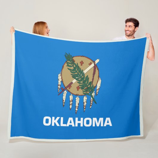 Couverture Polaire Drapeau d'État de l'Oklahoma Imprimer Patriotc (En situation)