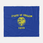 Couverture Polaire Drapeau d'État de l'Oregon (Devant (Horizontal))