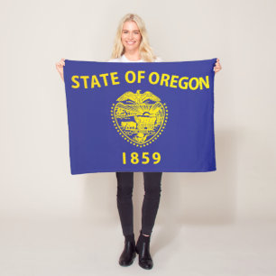 Couverture Polaire Drapeau d'État de l'Oregon, États-Unis
