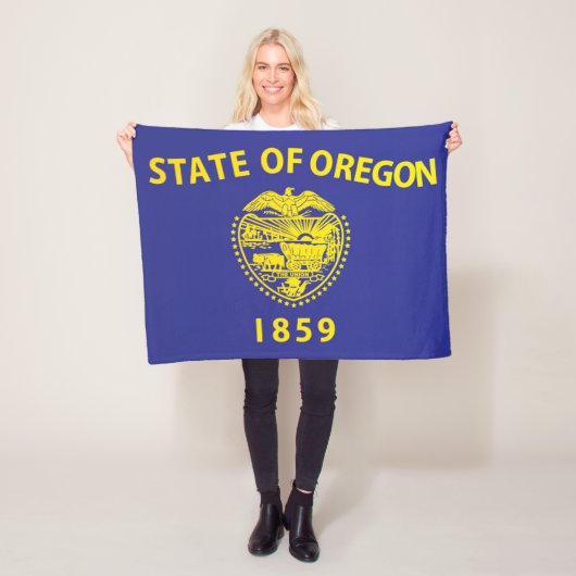 Couverture Polaire Drapeau d'État de l'Oregon, États-Unis (En situation)