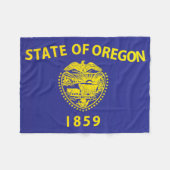 Couverture Polaire Drapeau d'État de l'Oregon, États-Unis (Devant (Horizontal))