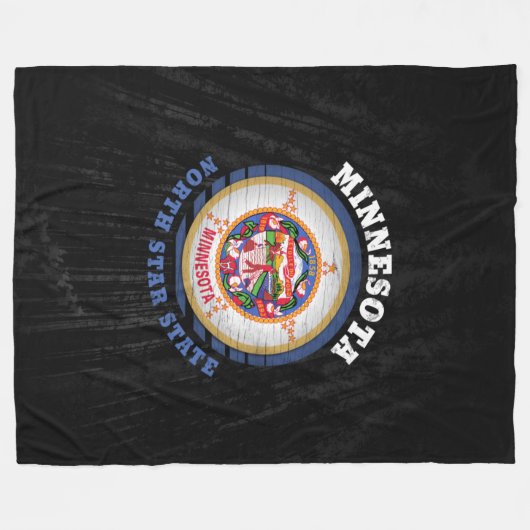 COUVERTURE POLAIRE DRAPEAU D'ÉTAT DE MINNESOTA NORTH STAR (Devant (Horizontal))
