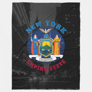 COUVERTURE POLAIRE DRAPEAU D'ÉTAT DE NEW YORK