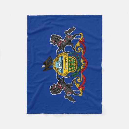 Couverture Polaire Drapeau d'État de Pennsylvanie (Devant)