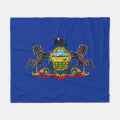 Couverture Polaire Drapeau d'État de Pennsylvanie (Devant (Horizontal))