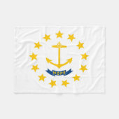 Couverture Polaire Drapeau d'État de Rhode Island, États-Unis (Devant (Horizontal))