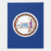 Couverture Polaire Drapeau d'état de Virginie Imprimer Patriotc (Devant)