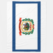 Couverture Polaire Drapeau d'État de Virginie-Occidentale (Devant)