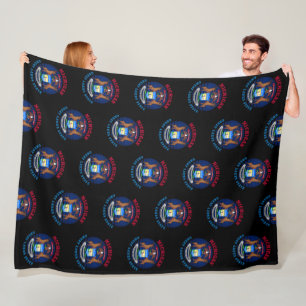 COUVERTURE POLAIRE DRAPEAU D'ÉTAT DES GRANDS LACS DE MICHIGAN
