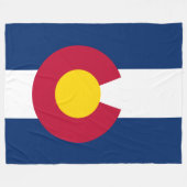 Couverture Polaire Drapeau d'Etat du Colorado (Devant (Horizontal))
